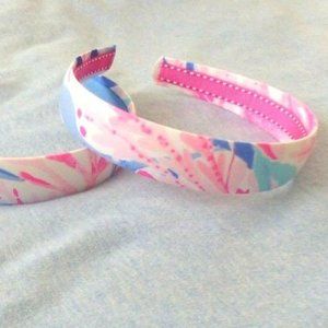 Lilly Pulitzer fabric 1" Wide Handmade Headband KALEIDOSCOPE CORAL